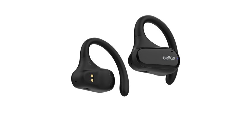 Belkin SoundForm ClearFit Casque True Wireless Stereo (TWS) Crochets auriculaires Appels/Musique/Sport/Au quotidien Bluetooth Noir