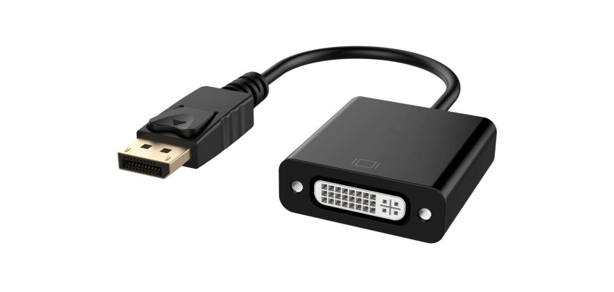 DLH DY-TU4936B changeur de genre de câble Displayport DVI Noir
