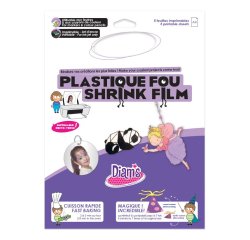 Plastique fou diam's oz international impression      recto verso blanc paquet 5    feuilles