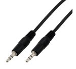 MCL Cable jack 3.5mm male stereo câble audio 5 m 3,5mm Noir