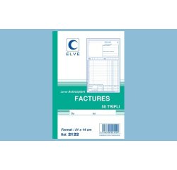 Manifold Elve Autocopiant 14 x 21 cm - 50 pages - 3 exemplaires