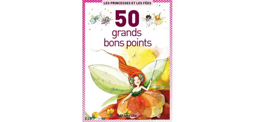 Bon point éditions lito les princesses et les fées texte pédagogique au verso 140x102mm boîte 50 unités