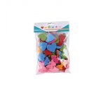 Feutrine sodertex pack fleurs papillons coeurs etoiles 3mm  120 pcs