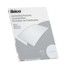 Pochettes plastification ibico format a4 75 microns    boite de 100 unites