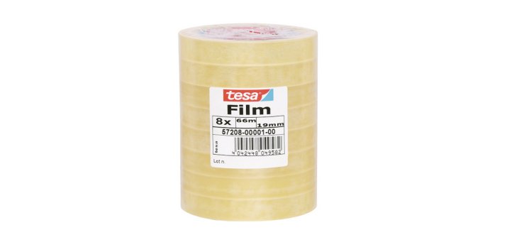 Nastro adesivo Tesafilm - 19 mm x 66 m - PP - trasparente - Tesa - torre 8 pezzi