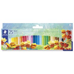 Pastel a l'huile staedtler noris 241 longueur 60mm       diametre 8mm coloris assortis etui carton 25 unites