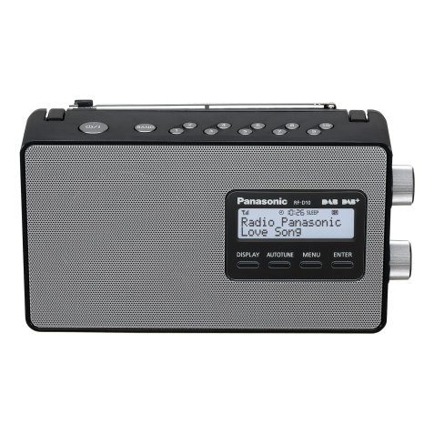 Panasonic RF-D10EG-K - Radio digitale, nero, DAB+/FM, alimentazione a batteria