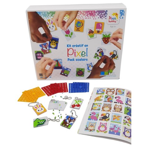Kit de 15 porte-clés à réaliser avec des pixels 3D, fixation immédiate