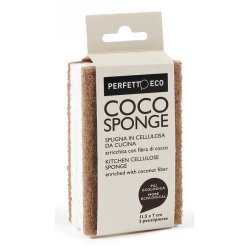 Perfetto 13960 sponge Rectangular Cellulose, Coconut, Fiber Beige, Brown 2 pc(s)