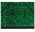 Carton à dessin canson papier marbré vert 90g dos koveril noir fermeture élastique 250x325mm