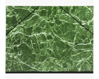 Carton à dessin exacompta papier marbré vernis raisin dos toilé renforcé fermeture élastique 52x67cm vert