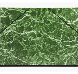 Carton à dessin exacompta papier marbré vernis raisin dos toilé renforcé fermeture élastique 52x67cm vert