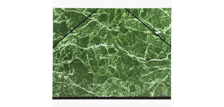Carton à dessin exacompta papier marbré vernis raisin dos toilé renforcé fermeture élastique 52x67cm vert