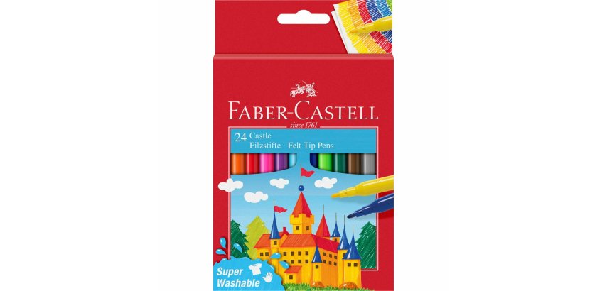 FABER-CASTELL Feutre CASTLE, étui carton de 24 pièces