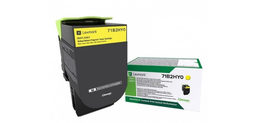 Lexmark X417 - hoog rendement - geel - origineel - tonercartridge - LCCP, LRP
