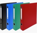 Classeur carton exacompta remborde pvc capacite 370     feuilles 4 anneaux dos de 60  mm dim 32x29 cm coloris