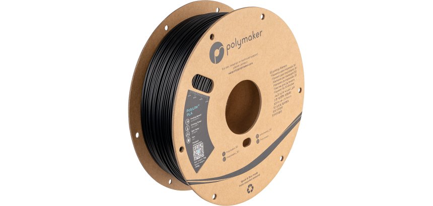 Polymaker PA02037 3D Printing Material Polylactic Acid (PLA) Black 3 kg