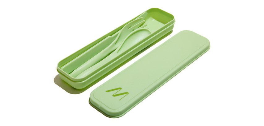 Muitomas SETCUTLERY3GN set di stoviglie da camping Plastica