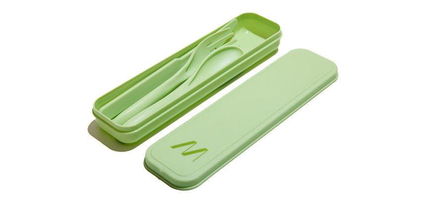Muitomas SETCUTLERY3GN camping tableware set Plastic