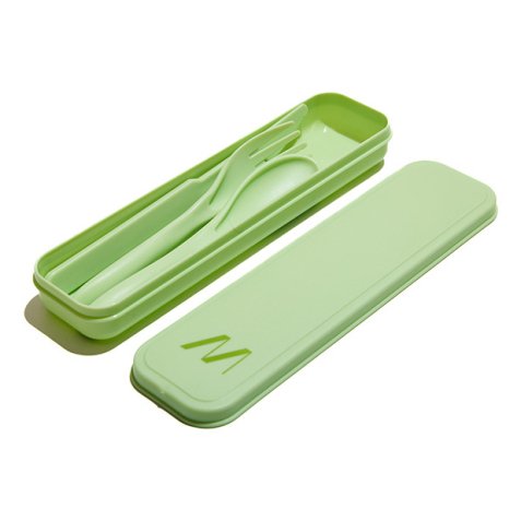 Muitomas SETCUTLERY3GN set di stoviglie da camping Plastica