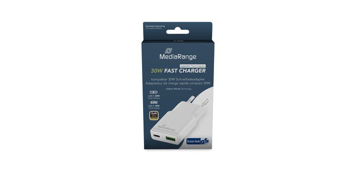 MediaRange MRMA125 Universelles Ladegerät für mobile Geräte Weiß Schnelles Laden Innenbereich