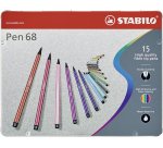 STABILO Pen 68 Mini felt pen Multicolour 15 pc(s)