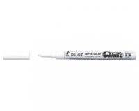 Marqueur pilot feutre permanent encre métallique pointe finenon biseautée polyacétate 4mm blanc