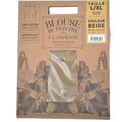 Blouse peinture a l'ancienne oz international l-xl coton   coloris beige