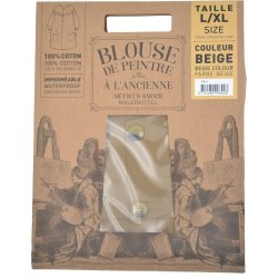 Blouse peinture a l'ancienne oz international l-xl coton   coloris beige
