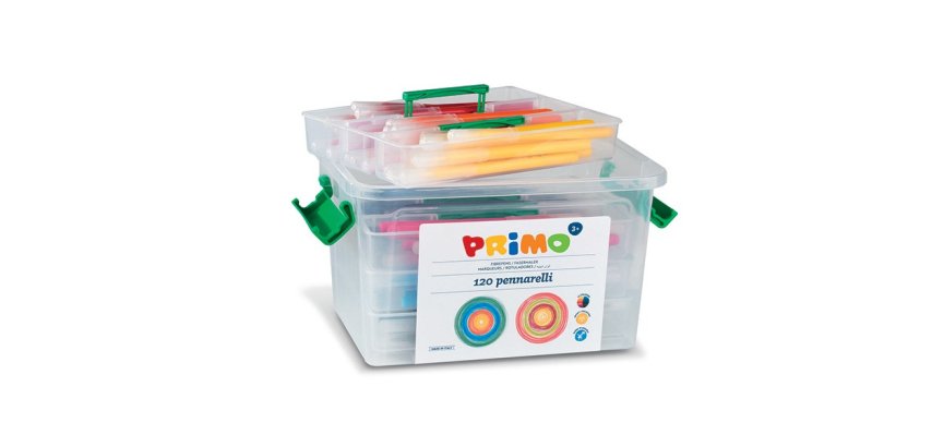 Pennarelli punta fine - colori assortiti - Primo - box 120 pezzi