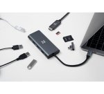 XtremeMac XWH-HUB8-13 hub & concentrateur USB Type-C 40000 Mbit/s Gris
