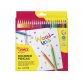 Crayon couleur jovi woodless triangulaire mine resistante  haut pouvoir couvrant inodore couleurs vives etui 24 unites