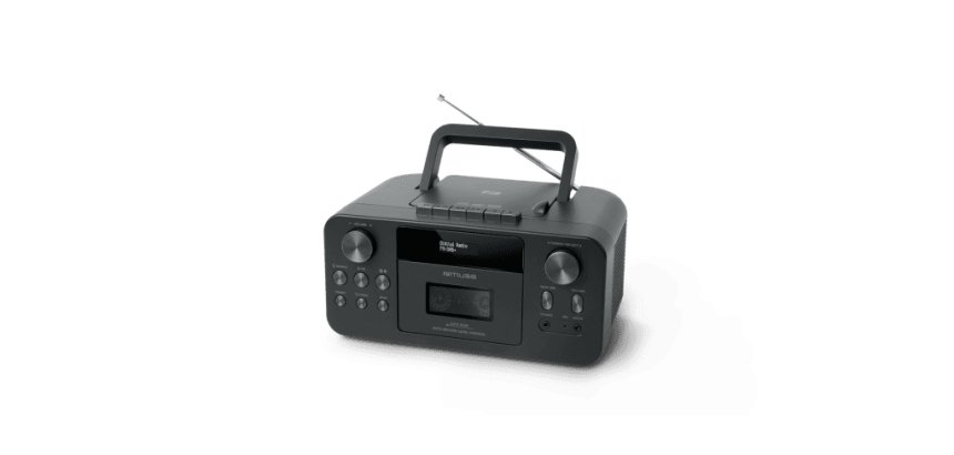 Radio Muse portable Bluetooth M-182 DB DAB/DAB+/FM avec enregistreur de cassette Noir