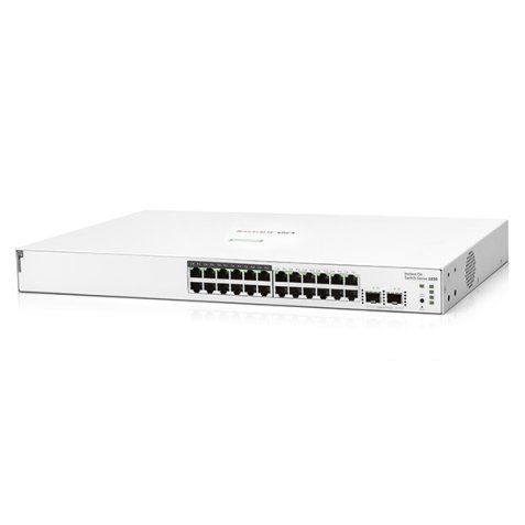 HPE Aruba Networking Aruba Instant On 1830 24G 12p Class4 PoE 2SFP 195W Géré L2 Gigabit Ethernet (10/100/1000) Connexion Ethernet, supportant l'alimentation via ce port (PoE) 1U