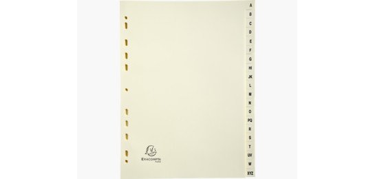 Intercalaires carte peau, A-Z, A4, 20 touches