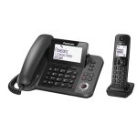 Panasonic KX-TGF320EXM - Telefono cordless con segreteria telefonica, nero