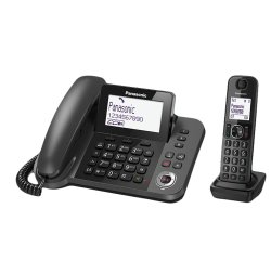 Panasonic KX-TGF320EXM - Telefono cordless con segreteria telefonica, nero