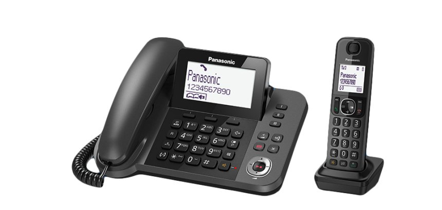 Panasonic KX-TGF320EXM - Telefono cordless con segreteria telefonica, nero