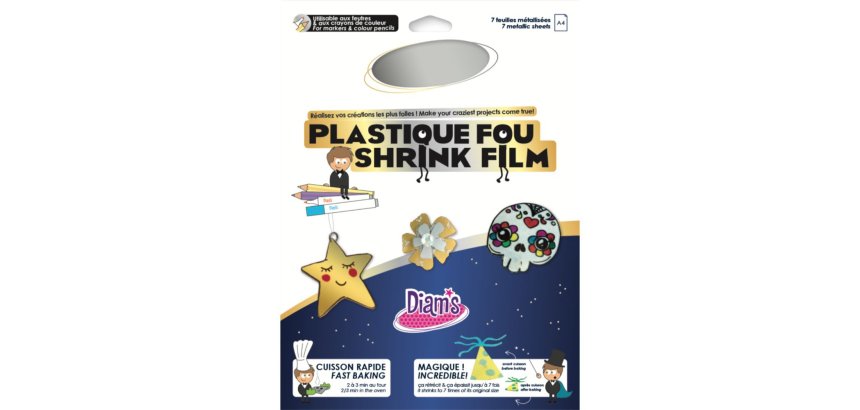 Plastique fou oz international cuisson rapide au four coloris métallisé argent paquet 7 unités