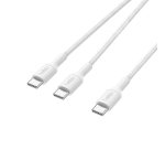 Belkin CAC004hq1.5MWH câble USB USB 2.0 1,5 m USB C 2 x USB C 0,48 Gbit/s 140 W Blanc