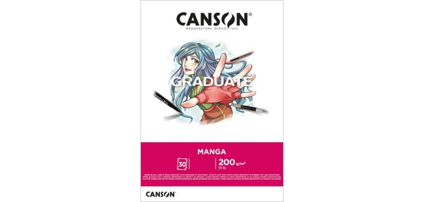 Bloc de dessin GRADUATE Manga, A3