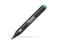 Marqueur sharpie creatif pointe ogive trait 2,5mm      encre acrylique coloris vert