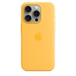 Apple Funda de silicona con MagSafe para el iPhone 15 Pro - Amarillo solar