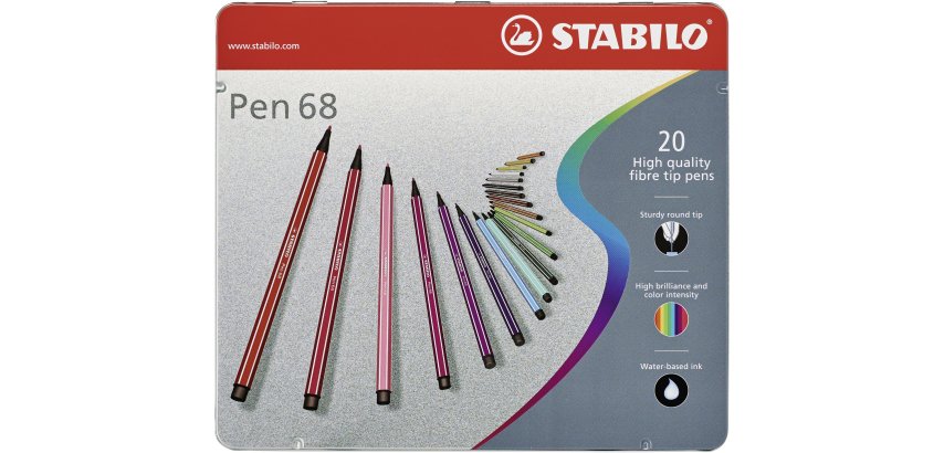 STABILO Pen 68 felt pen Multicolour 20 pc(s)