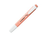 Surligneur stabilo swing cool pastel modèle de poche avec agrafe tracé 1/4mm coloris teint de pêche