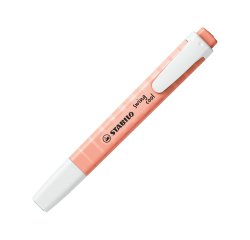 Surligneur stabilo swing cool pastel modèle de poche avec agrafe tracé 1/4mm coloris teint de pêche