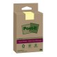 Lot de 4 blocs repositionnable Super Sticky 100% recyclé. 45 feuilles lignées de 102x152mm.Jaune