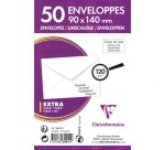 Paquet de 50 Enveloppes de Visite Blanches 90x140mm - Gommée - 120g/m2 - Blanc