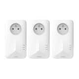 Pack 2 Prises CPL 1000 Mbps, Prise filtrée et Port Ethernet, Compat boxs Internet, Idéal Multi TV