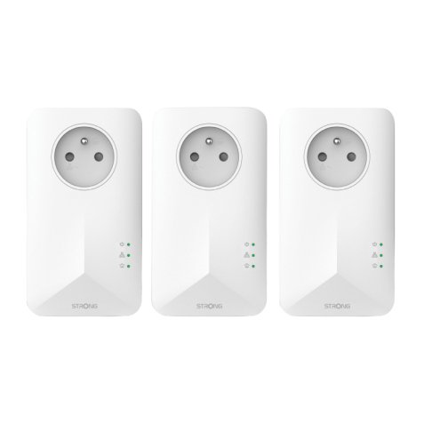 Pack 2 Prises CPL 1000 Mbps, Prise filtrée et Port Ethernet, Compat boxs Internet, Idéal Multi TV